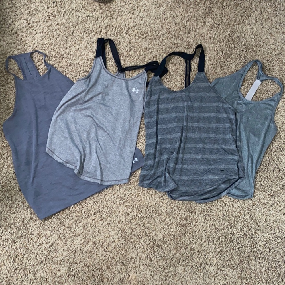 COPY - Four gray workout tops